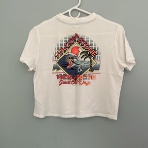 Volvom Graphic Cropped Tee-shirt Sz S